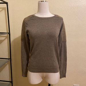 All Saints sweater w/ leather shoulder accents